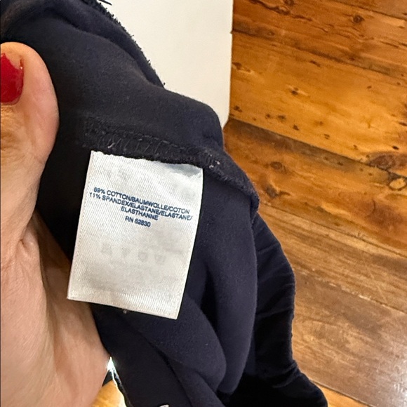 Lands' End Starfish Slim Leg Pants Cotton Stretch Navy Size Large - Picture 11 of 11